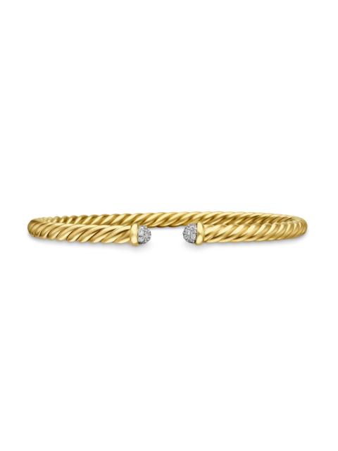 DAVID YURMAN Women's Cable Flex Bracelet in 18K Yellow Gold - Diamond