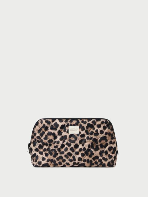 LOEFFLER RANDALL Frances Brown/Leopard Cosmetic Pouch