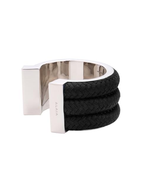Alaïa Cotton Cord Cuff black