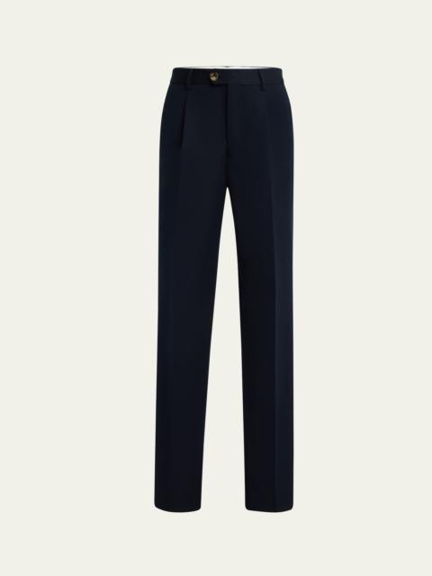 Men's Pleated Twill Trousers