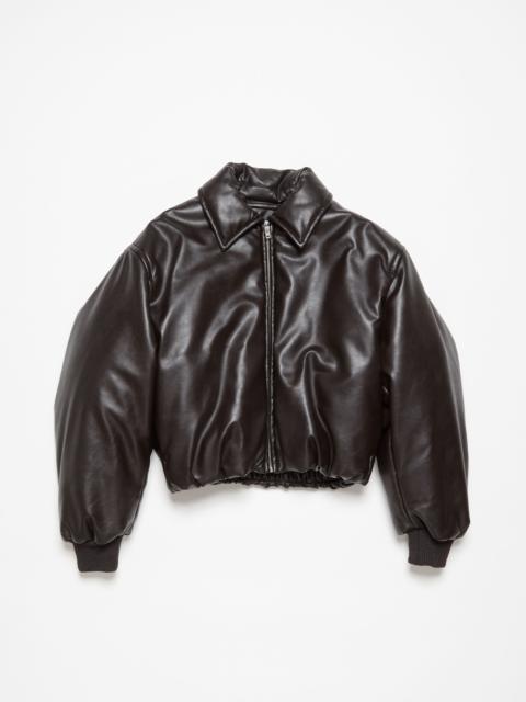 Coated bomber jacket - Dark brown