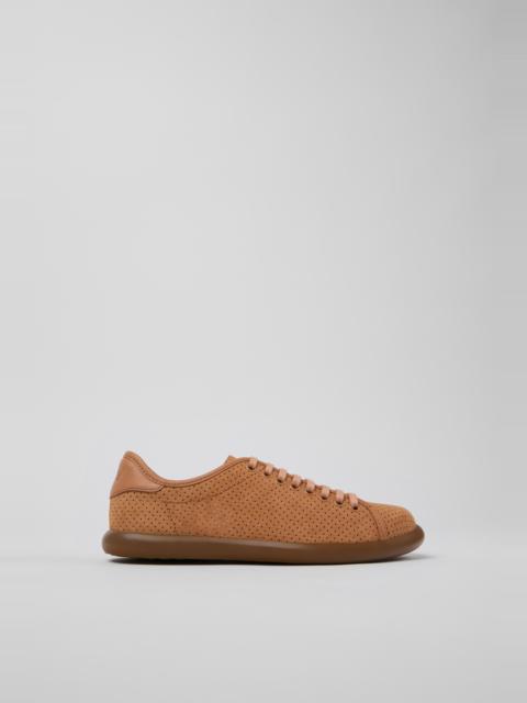 CAMPERLAB Nude Nubuck and Leather Sneakers for Women.