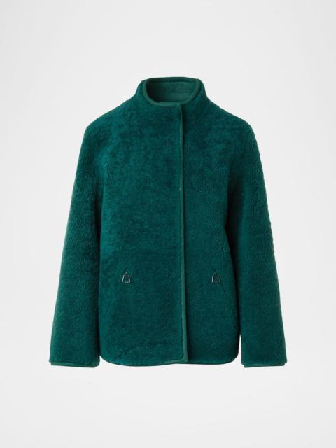 AKRIS Dru Reversible Shearling and Leather Jacket