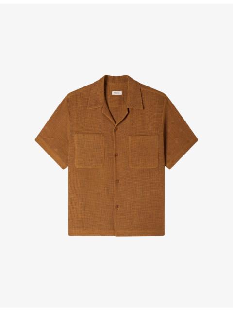 Sandro Openwork Short-Sleeve Mesh Shirt