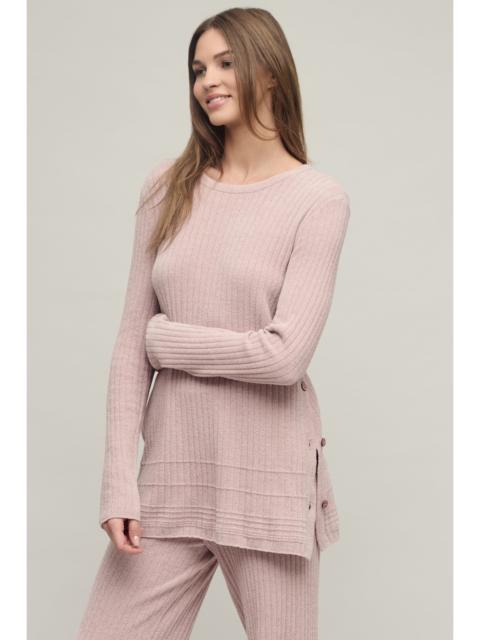 Barefoot Dreams CozyChic Ultra Lite® Textured Rib Pullover with Buttons