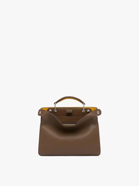 FENDI Brown and yellow leather bag