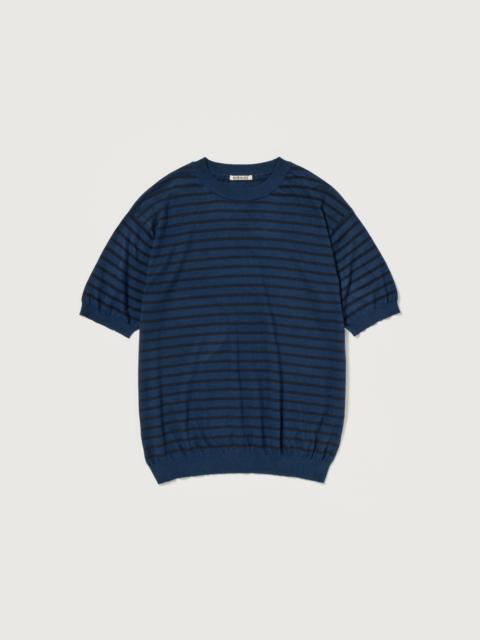 AURALEE HIGH GAUGE COTTON KNIT TEE