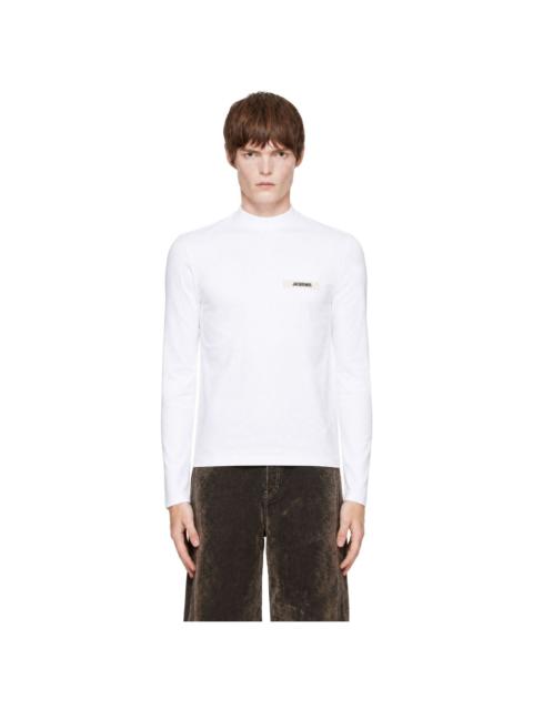 JACQUEMUS White 'The Gros Grain long-sleeve' T-shirt