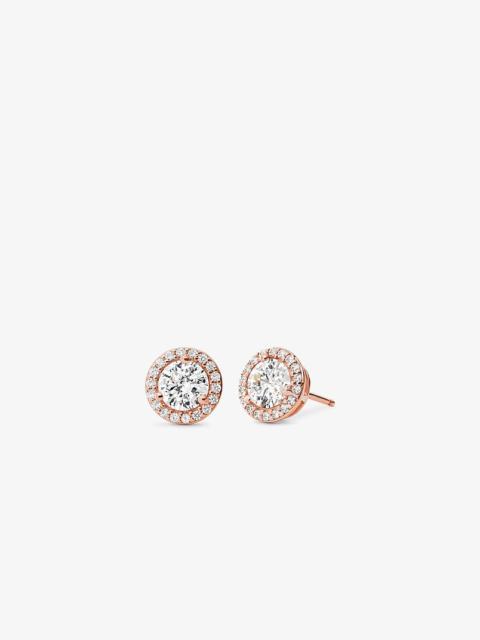 MICHAEL KORS Precious Metal-Plated Sterling Silver Pavé Stud Earrings