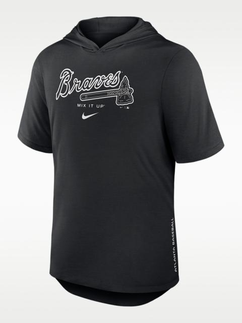 Nike Atlanta Braves Arched Wordmark Men's Nike Dri-FIT MLB Hooded T-Shirt