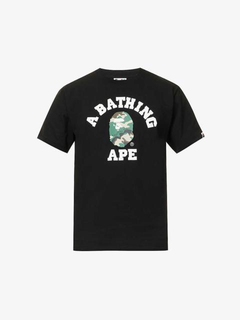 A BATHING APE® Woodland Camo graphic-print cotton-jersey T-shirt