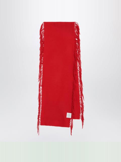 TOTEME Red wool and cashmere scarf
