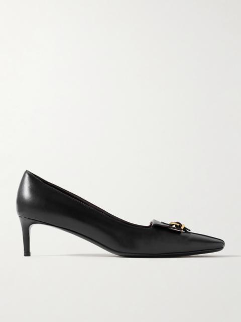 KHAITE Celia Pocket Buckled Leather Pumps