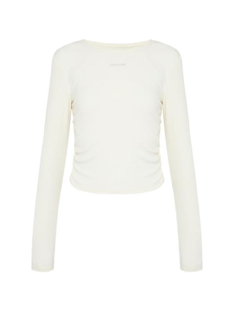 GUESS USA ribbed-knit gathered T-shirt