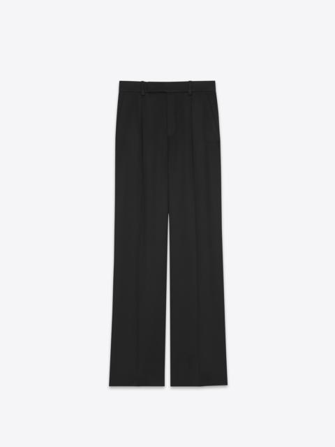 SAINT LAURENT flared pants in satin