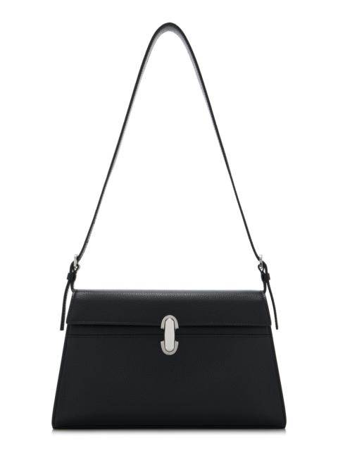 SAVETTE The Symmetry Leather Shoulder Bag black