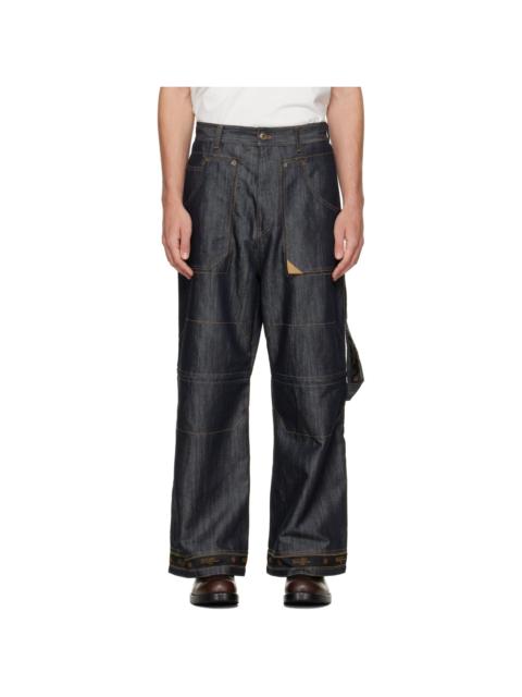 We11done Navy Old School Denim Jeans
