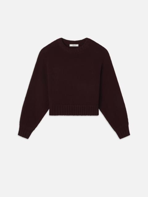 FRAME Dolman Crew Sweater in Burgundy