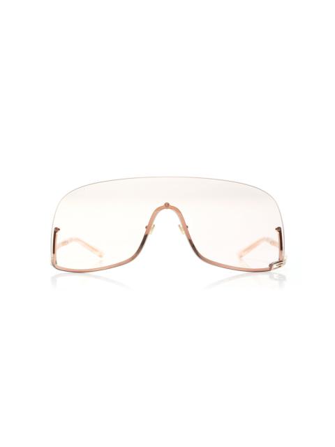 GUCCI Mask-Frame Metal, Bio-Nylon Sunglasses pink