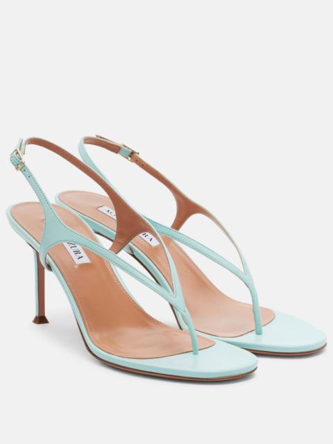 AQUAZZURA Bikini leather thong sandals