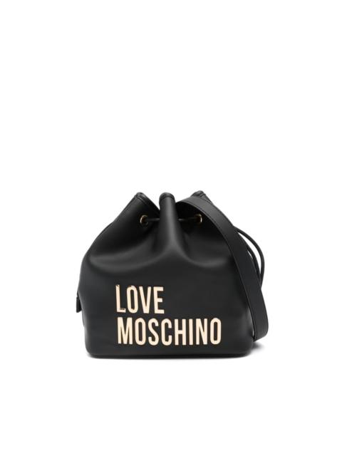 Moschino 로고 lettering drawstring 물통 부대