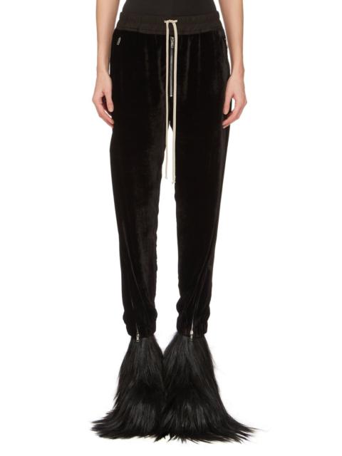 Rick Owens drop-crotch velour track pants