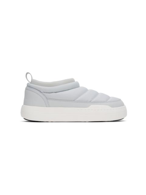 MOON BOOT Gray & White Park Soft Nylon Loafers