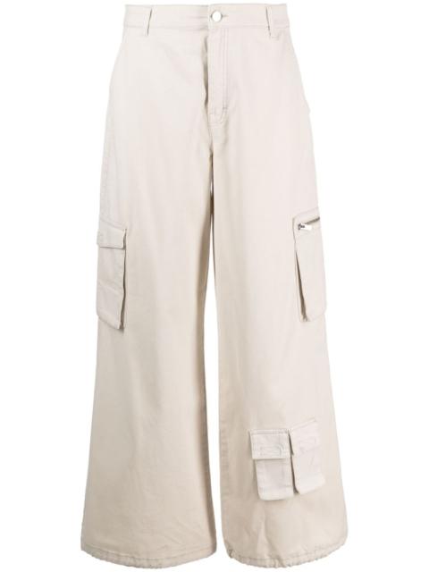 GESTUZ multiple-pockets wide leg trousers