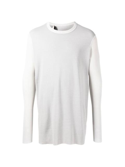cotton round-neck long-sleeve T-shirt