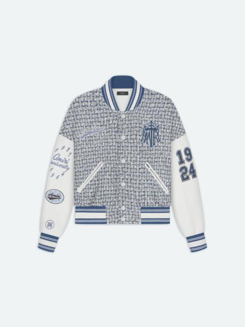 BOUCLE VARSITY JACKET