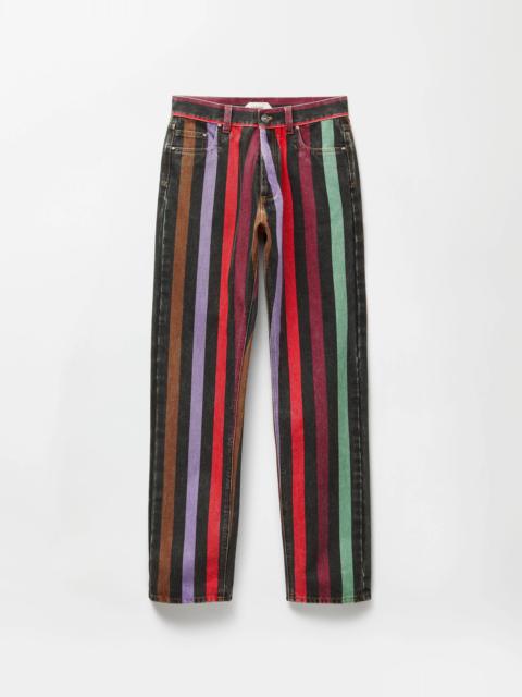 VERSACE Striped Straight Jeans