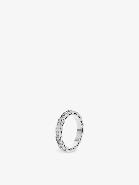 Serpenti Viper 18ct white-gold and 0.45ct brilliant-cut diamond ring