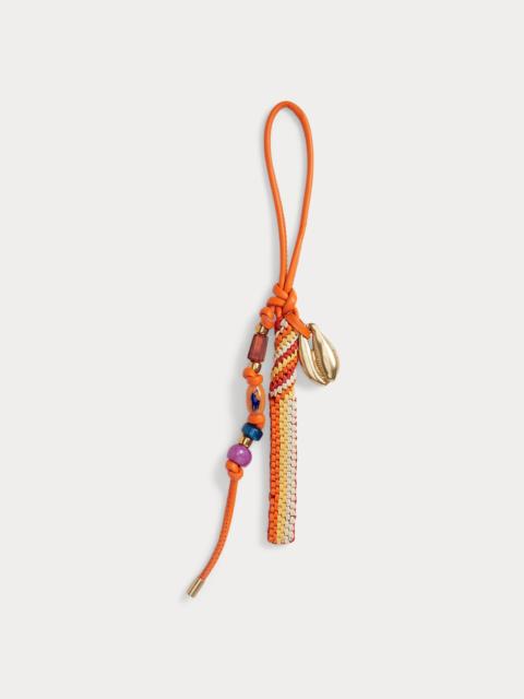 Polo Ralph Lauren Beaded Leather Bag Charm