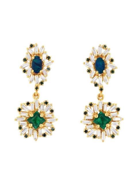 SUZANNE KALAN Opal Emerald Mini Drop Earrings