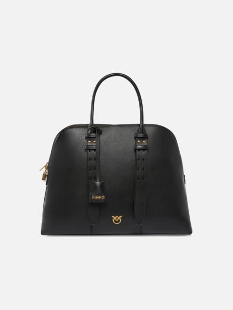 PINKO MAXI LEATHER ESCAPE BAG BOWLING BAG