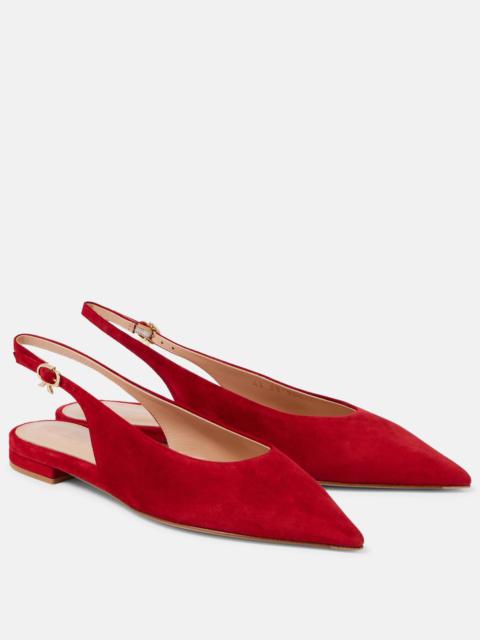 Gianvito Rossi Suede slingback flats