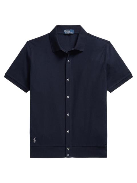 Polo Ralph Lauren Men's Honeycomb-Knit Cotton Polo Shirt - Aviator Navy