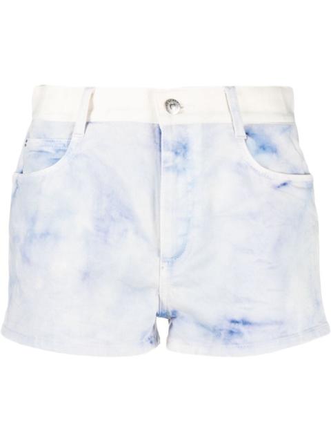 Stella McCartney marble tie-dye denim shorts