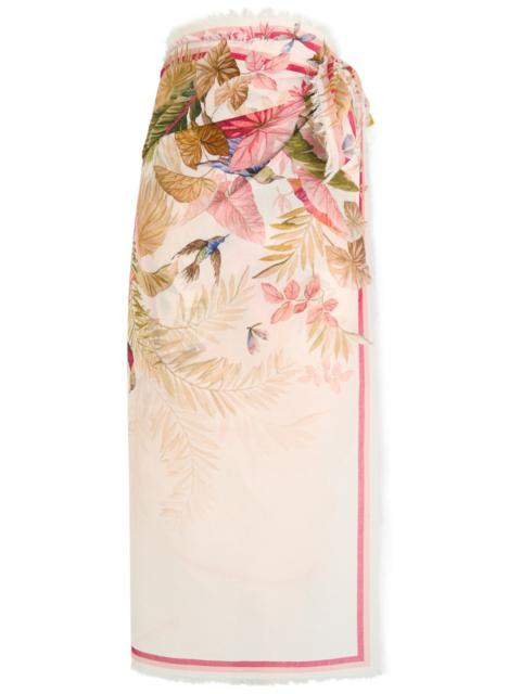 Zimmermann Zimmermann Printed Cotton Pareo Skirt