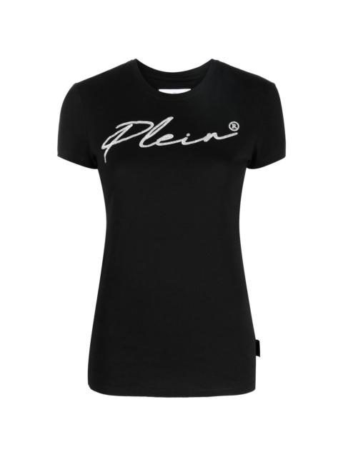 logo-embellishment stretch-modal T-shirt