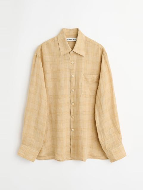 Our Legacy Above Shirt Vacay Check Gauze Linen