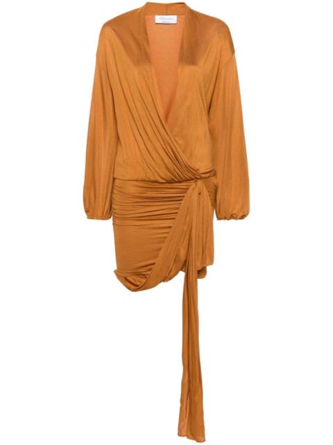 Blumarine long-sleeve wrap minidress