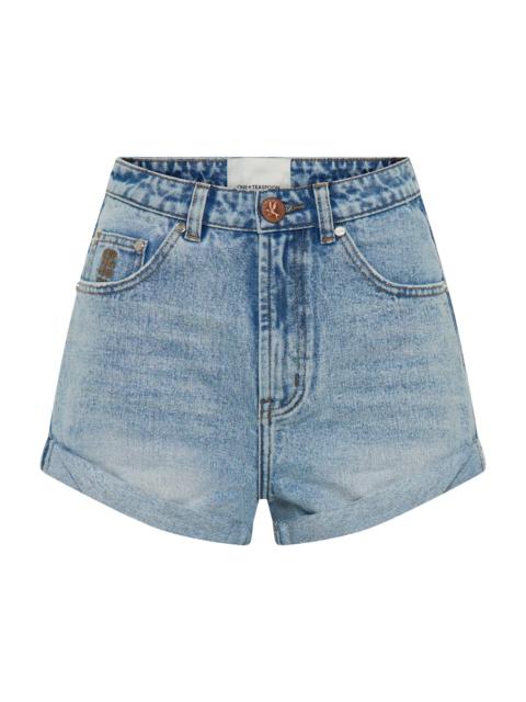 ONE TEASPOON Bandits High Waist Denim Shorts - Hendrixe Blue