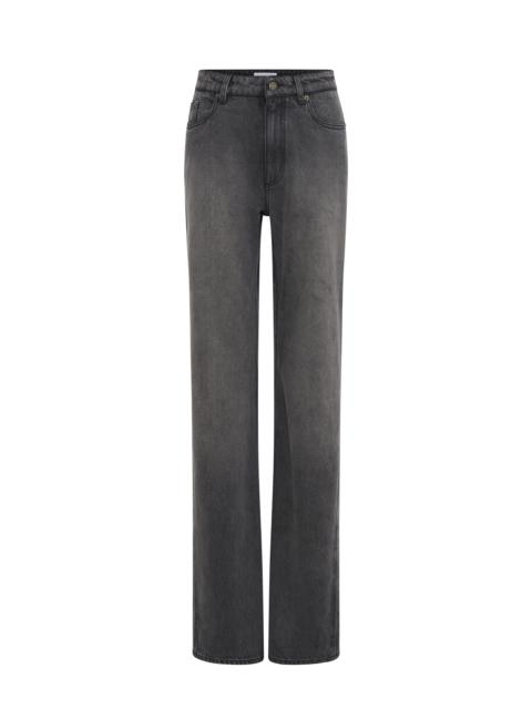 Marine Serre Moon Laser Grey Wash Denim Cropped Jacket