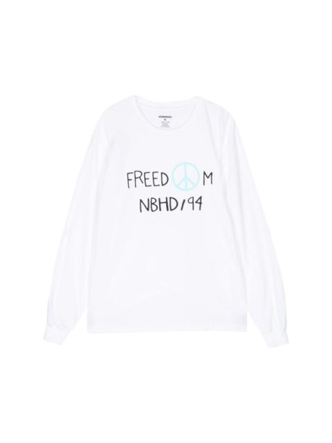 slogan-print cotton T-shirt