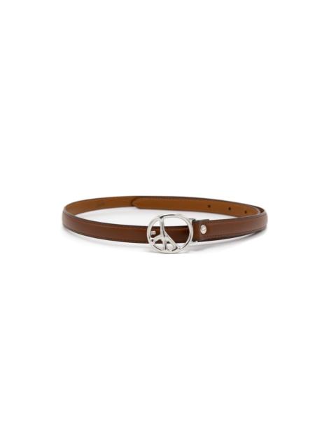 NEEDLES Peace Buckle Narrow Belt Steer Leather - Brown