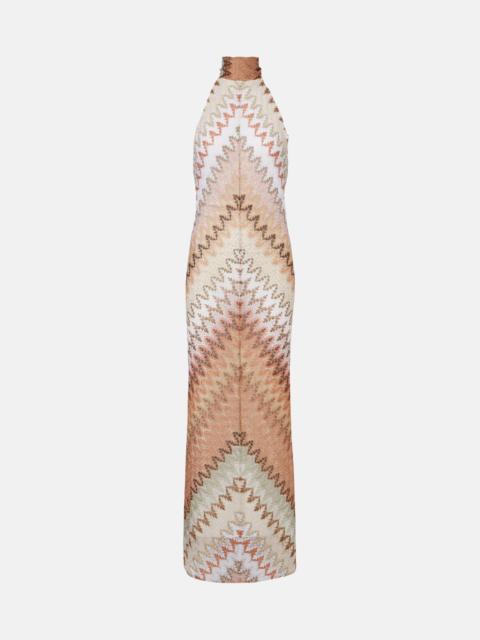 Missoni Halterneck lamé gown