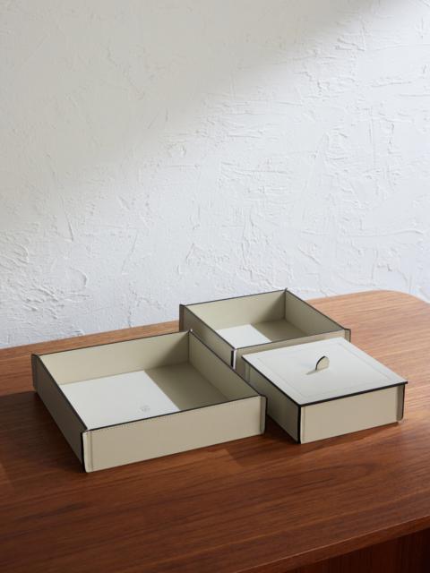 Brunello Cucinelli Set of Three Leather Storage Box