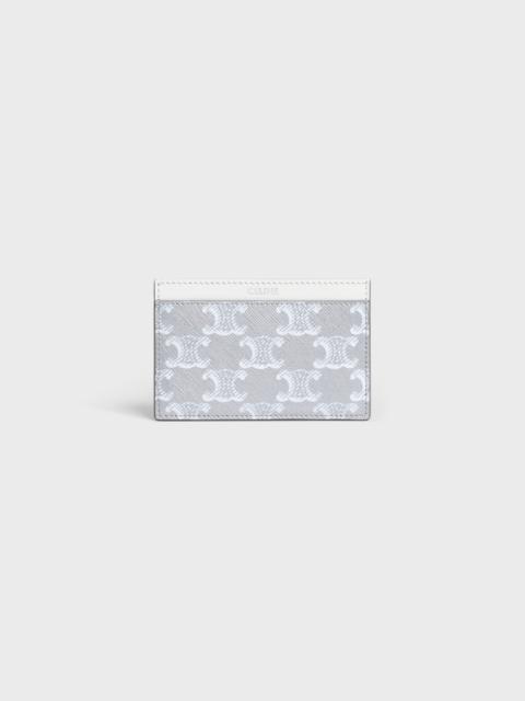 CELINE Card holder in Triomphe Canvas and calfskin