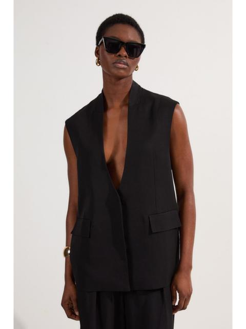 KAREN MILLEN Viscose Linen Tailored Waistcoat